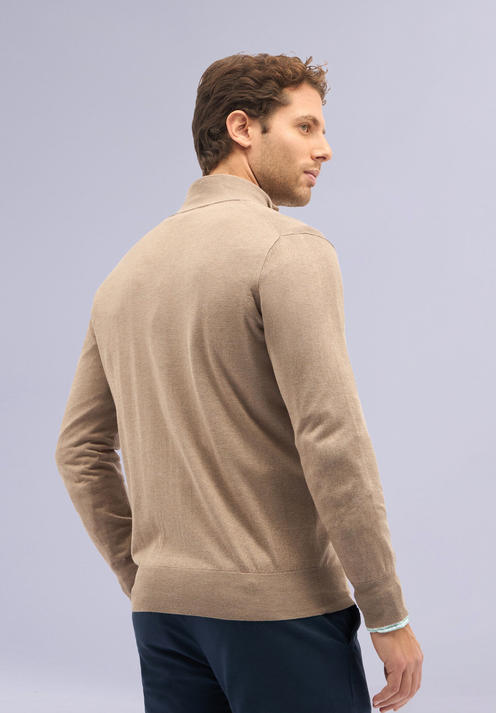 TAN MERINO CARDIGAN