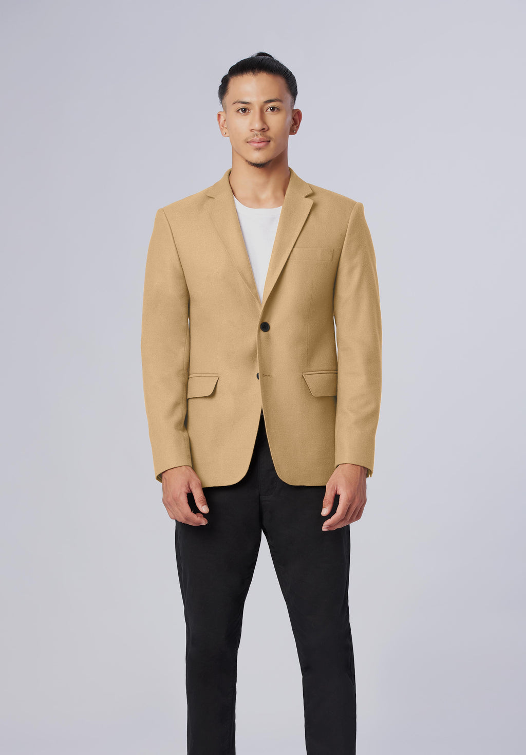 single breasted-cashmere blazer-men